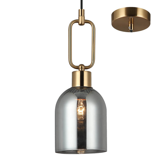 Nelsea Bronze and Smoke Modern Pendant