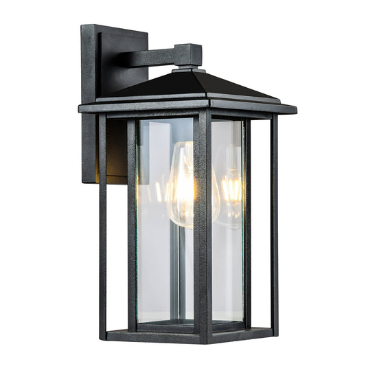 Ripley Small Black with Clear Glass Outdoor Coach Light