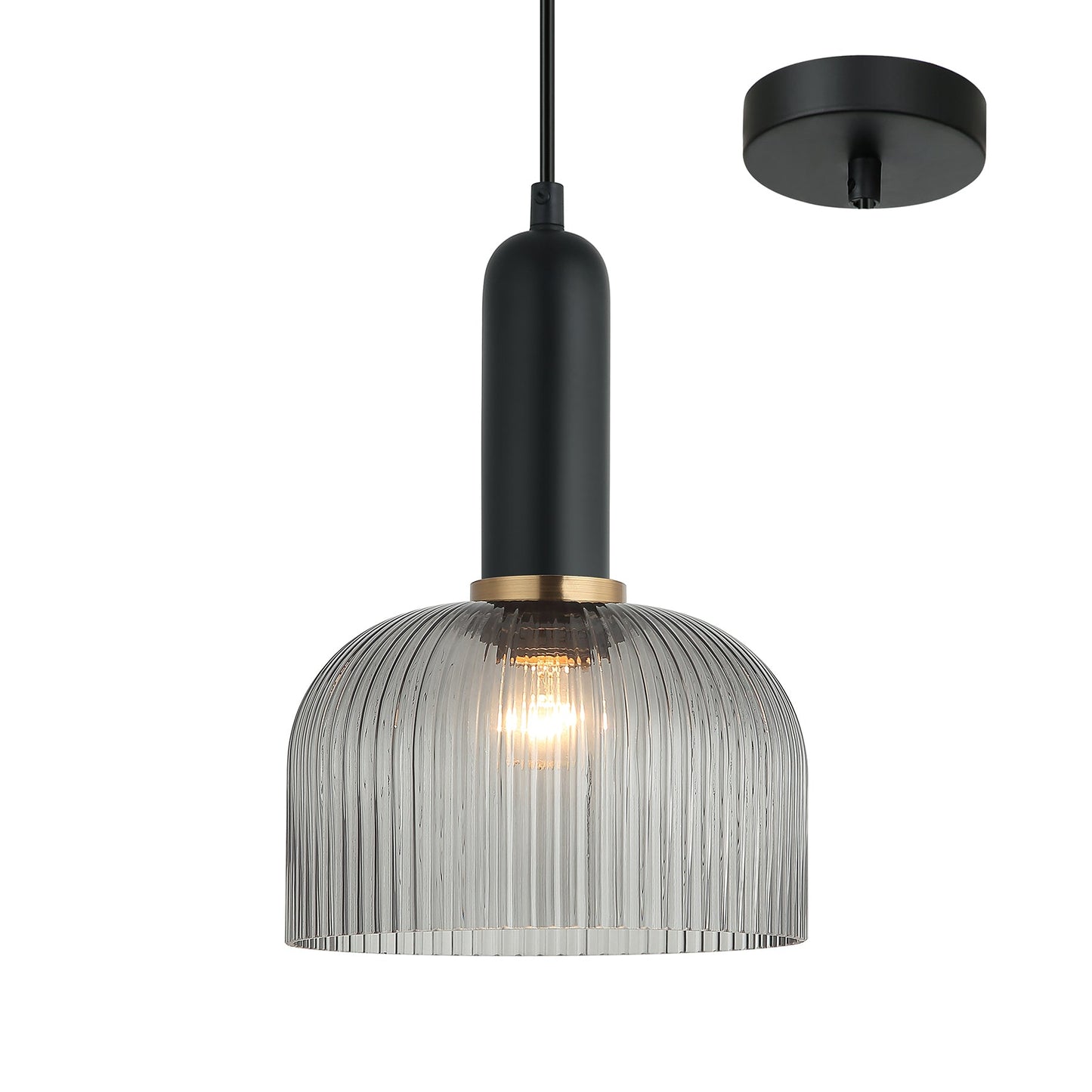 Talli Black and Smoke Modern Retro Pendant